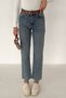 Women's High Waist Straight Leg Jeans – Ash Fade - 2