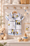 100% Cotton Blue Striped Baby Boy Patterned Short Sleeve Shorts Pajamas