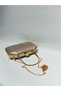 Gold Color Laser Fabric Wavy Glitter Evening Dress Clutch Chain Strap Hand-Held Wedding Engagement Evening Bag - 4