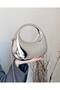 Half Moon Women's Hand and Crossbody Bag with Gold Chain - Special Design - 3