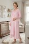 Women's Lace Special Design 2-Piece Maternity Nightgown Set with Dressing Gown