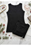 Women's 2-Piece Lace Detailed Viscose Lycra Undershirt - V-Neck Ribbed Camisole Undershirt