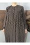 Robadan Long Sleeve 100% Viscose Pressed Floral Mother Dress, Prayer Dress, Hijab Dress - 8