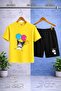 Children's Kromi Balloon Printed Crew Neck T-Shirt - Shorts Set