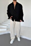 Oversize Seasonal Linen Textured Long Sleeve Comfortable Men's White Shirt - 2