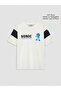 White Crew Neck Sonic Printed Boys T-Shirt