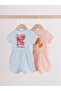 100% Cotton Blue and Orange Striped Jersey Sports Jumpsuit 2-Pack - 3