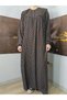 Robadan Long Sleeve 100% Viscose Pressed Floral Mother Dress, Prayer Dress, Hijab Dress - 4