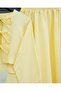 Linen Lace-Up Skirt Blouse Top and Bottom Set - Yellow - 3