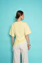 Skirt Hem Guipure T-Shirt - Yellow |   D2991 - Yellow - 5