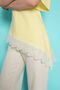 Skirt Hem Guipure T-Shirt - Yellow |   D2991 - Yellow - 4