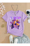 Girl's K-Pop Printed T-Shirt Black Cotton 3-12 Years Trend Tshirt - 3