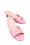 Mirella Rosetti Pink Rustic Women's Daily Stylish Flat Comfortable Round Toe Thin Short Heeled Kitten Heel Slippers