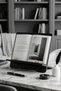 Black Wooden Book & Tablet Stand – Bird Detail - 5