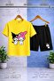Children's Kromi 2Li Side by Side Printed Crew Neck T-Shirt - Shorts Set