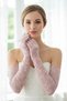 Pink Veloura Couture Long Lace Gloves – Full Finger Luxury Bridal and Event Accessory