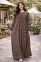 Robadan Long Sleeve 100% Viscose Pressed Floral Mother Dress, Prayer Dress, Hijab Dress
