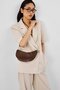 Fashion chain moon crossbody bag - coffee - 4