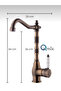 Retro Rustic Nostalgic Style Antique Porcelain Handle Luxury Kitchen Sink Faucet Complete Brass - 4
