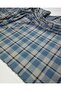 Gray Blue Plaid Knitted Fabric Width: 140cm - 6