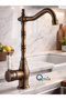 Retro Rustic Nostalgic Style Antique Porcelain Handle Luxury Kitchen Sink Faucet Complete Brass - 3