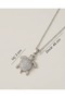 Tortavia Zircon Stone Turtle Figured Steel Necklace - 3