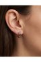 Triluna 3-Color Baguette Stone Minimal Hoop Steel Xuping Earrings - 2