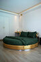 Round Cotton Satin Bed Sheet, Duvet Cover and Pillowcase Set - Pure Serenity