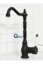 Black Rustic Style Porcelain Handle Luxury Kitchen Sink Faucet Complete Brass Material - 2