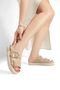 Women's Daily Double Buckle Side Rope Wrapped Suede Sandals - 3