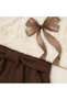 Girls' Ribbon Patterned Shorts Set – Soft Combed Cotton T-Shirt & Linen Belted Shorts (Ages 2-5) - 6