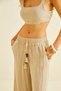 100% Organic Muslin Cotton Crop & Wide-Legged Trousers Set with Pockets – Summer Casual Stylish Women's Outfit - 3