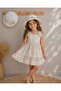 Hat and Straps Plaid Summer Girl's Dress