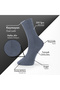 Pure Bamboo Men's Socks Long Plain Black-Smoke-Navy Blue Socks Seamless Premium Boxed 6-Piece L5952Aznb Softaura - 3