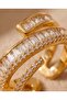 Norvessa Baget Ve Su Yolu Zircon Stone Spiral Adjustable Ring - 3
