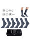 Pure Bamboo Men's Socks Long Plain Smoked Socks Seamless Premium Boxed 6-Piece L5952Aznb Softaura