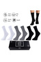 Pure Bamboo Men's Socks Long Plain White-Grey-Black Socks Seamless Premium Boxed 6-Piece L5952Aznb Softaura