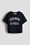 Loose-fit motif-detail T-shirt