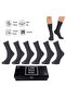 Pure Bamboo Men's Socks Long Plain Anthracite Socks Seamless Premium Boxed Pack of 6 L5952Aznb Softaura