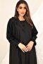 Premium Stylish Black Creepe Coat Coller Abaya with Elegant Sleeve Details for Women