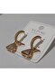 Xuping Quality Stainless Steel Anti-Allergic Triangle Model Earrings with Stone - 4