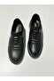 Black Leather Men's Casual Shoes - 7