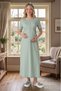 New Season Green Lace Summer Special Design 100% Cotton Full Length Maternity Pajamas Nightgown Set - 5