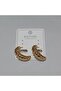Xuping Good Quality Stainless Steel Anti-Allergic Twisted Half Hoop Earrings