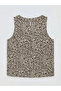 Original Oval Collar Leopard Patterned Blouse - 6