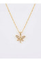 Minimal Dragonfly Figured Zircon Stone Gold Steel Necklace – Elegant and Stylish Women's Necklace - 3
