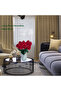 10 PCS Artificial Flowers Roses Fake Silk Flowers Rose with Vase for Home Office Hotel Decor - 5