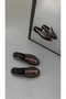 Lena Platinum Drawstring Genuine Leather Oxford Slippers - 3