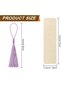 20PCS 20PCS Natural Unfinished Wood Bookmarks Blank Template Wooden Bookmarks with Tassels Ornaments - 6