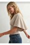 Waist-Fitted Wide-Sleeved Natural Blouse - 3